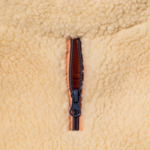 Boots Barkley Beige Orange Fuzzy XS Sherpa Pullover Vest Pocket XSmall to 10 lbs - Picture 4 of 6